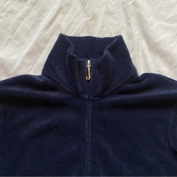 Juicy Couture Velour Navy J Zip Tracksuit Sweater Jacket Women’s Small Y2K - Picture 3 of 8